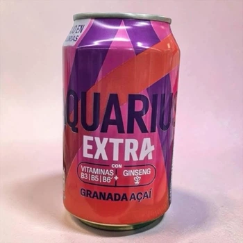 Витаминизированный изотонический напиток Aquarius Extra Granada & Acai с женьшенем и витаминами B3 B5 B6 0.33 л