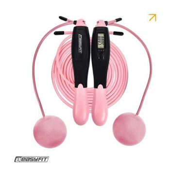 Скакалка швидкісна TwinRope 2,8 м чорний-рожевий (TS01091996298899)