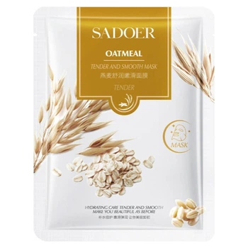 Увлажняющая тканевая маска для лица с экстрактом овса Sadoer Oatmeal Tender And Smooth Mask, 25 мл
