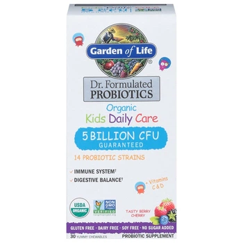 Пробиотики для детей Garden of Life Dr. Formulated Probiotics Organic Kids Daily Care 30 жевательных таблеток (Stuff-059)