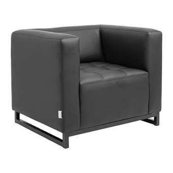 Диван Space 90×76×76 см екошкіра Deep Black (металевий каркас)
