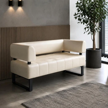 Диван Office 155×65×75 см екошкіра Soft Beige