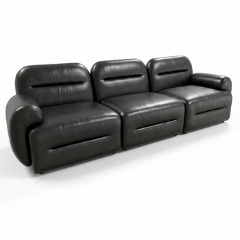 Модульний диван Dolce 255×84×80 см екошкіра Midnight Black