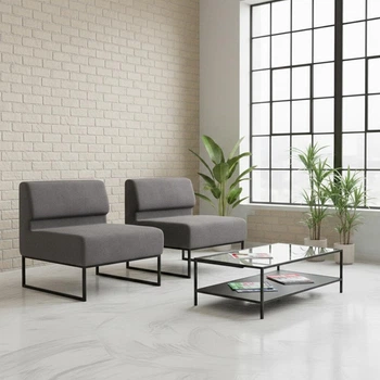 Модульний диван Lounge зі спинкою 154×77×83 см Stone Grey