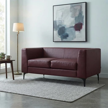 Диван Morgan 145×77×70 см екошкіра Soft Bordeaux