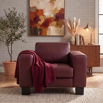 Диван Bruno 100×83×77 см екошкіра Bordeaux