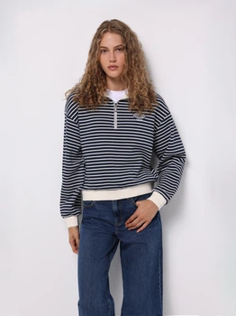 Толстовка на блискавці без капюшона жіноча Colin's CL1076439NAV XS Navy (8684112823164)