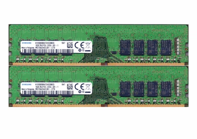 Оперативна пам'ять для ПК Samsung DDR4 32GB (2x16GB) 2666MHz UDIMM 2Rx8 PC4-2666V (M378A2K43CB1-CTD)