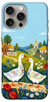 TPU чехол Demsky Ukr gooses для Apple iPhone 15 Pro Max (6.7")