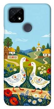 TPU чехол Demsky Ukr gooses для Realme C21