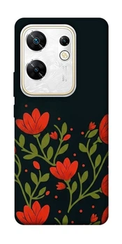 TPU чехол Demsky Червоний цвіт для Infinix Zero 30 4G