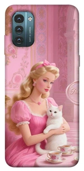 TPU чехол Demsky Barbie with cat для Nokia G21