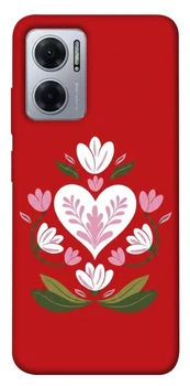 TPU чехол Demsky Квітуче серце для Xiaomi Redmi Note 11E