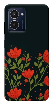 TPU чехол Demsky Червоний цвіт для HMD Pulse Pro