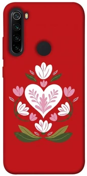 TPU чехол Demsky Квітуче серце для Xiaomi Redmi Note 8