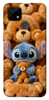 TPU чехол Demsky Stitch teddy bears для Realme C21