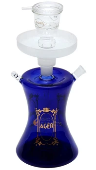 Кальян Ager Temple Mini Blue, стеклянный, 36 см, в фирменном кейсе