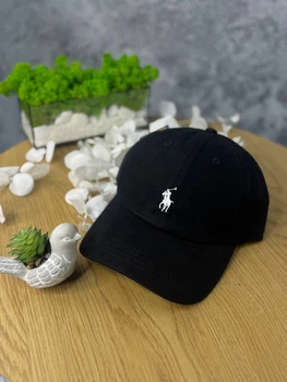 Кепка Polo Ralph Lauren модна на літо чорний з білим