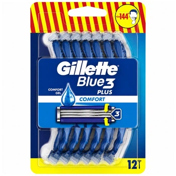 Одноразові станки для гоління Gillette Blue3 Comfort 12 шт