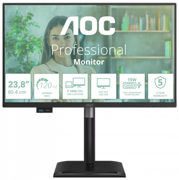 Монитор 23.8" aoc 24p4cv Black