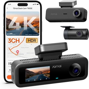 Видеорегистратор 70mai 4K T800E-1 Dash Cam + RC21 Rear Camera (3 камеры)
