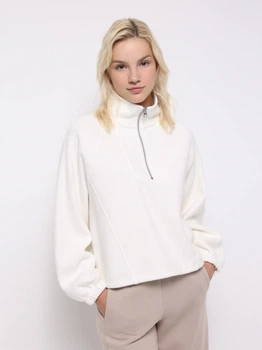 Толстовка на блискавці без капюшона жіноча Colin's CL1076699ECR M-L Ecru (8684112952406)