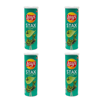 Набір Чипси 4шт Lay's Stax Seaweed Азійські зі Смаком Норі 90g