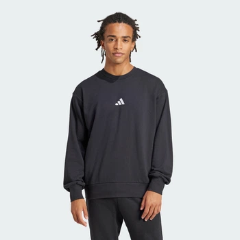 Мужской свитшот Essentials Feelcozy French Terry adidas JE3837 (M) черный (4067905063895)