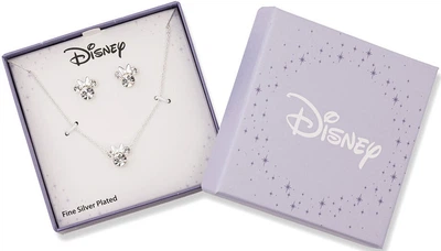 Zestaw biżuterii Disney Minnie Mouse Naszyjnik i kolczyki Srebrny (887746781321)