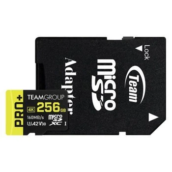 Карта памяти Team 256GB microSDXC class 10 UHS-I U3 V30 A1 Pro+ (TPPMSDX256GIA2V3003)