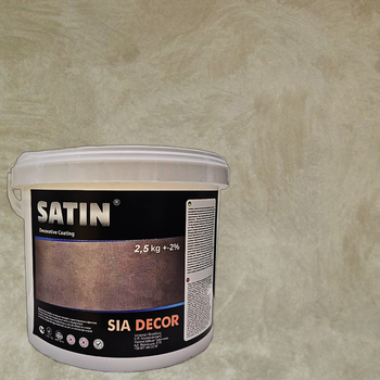 Штукатурка декоративна SIA DECOR для стін SATIN перламутрова матова 2,5кг