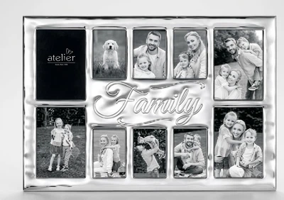 Фоторамка на 10 фото BELTRAMI-BONGELLI Family 48*35 колір срібло