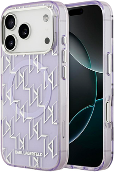 Etui Karl Lagerfeld IML KL Monogram MagSafe do Apple iPhone 17 Pro Purple (3666339505653)