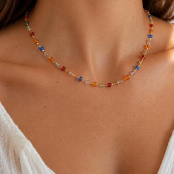 Цепочка Анна Ясеницька "Сolorful Joy", золотистый, 36+7 см