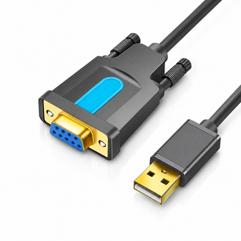 Кабель USB-RS232 female, 1.5 м, Prolific PL2303; Vention; grey-blue 45581