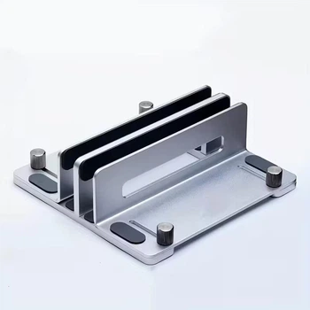 Вертикальна підставка для ноутбуків з подвійним слотом silver