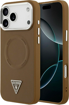 Etui Guess Triangle Logo MagSafe do Apple iPhone 17  Pro Max Brown (3666339515546)