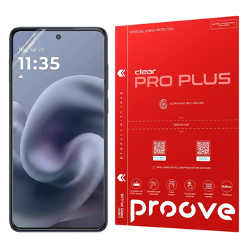 Защитная 3D гидрогелевая плёнка Proove PRO PLUS для Motorola Moto G86, глянцевая на экран