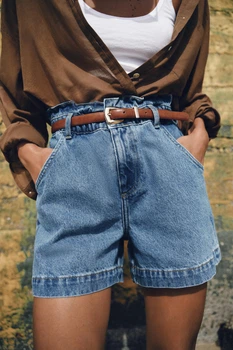 Шорти baggy з ременем Zara 8228/037 XL/42 Сині (0822803742742)