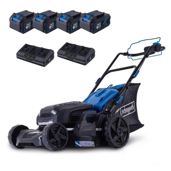 Газонокосилка аккумуляторная Scheppach MP470-X SET XL2x2 (47 см, 25-75 мм, 75 л, BL, 2х20 В)