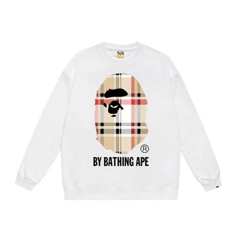 Світшот BAPE повсякденний з принтом демісезонний Білий S (BAPE028)