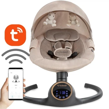 Укачивающий центр качели Kidwell REVE Beige gold для новорожденных детей электронные качели шезлонг для младенцев детские качели для малышей от рождения