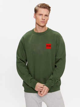 Свитшот Hugo Boss повседневный с принтом демисезонный Хаки XL (MST0001842)