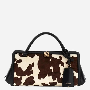 Сумка жіноча зі штучної шкіри середня Guess HWRG9734060-CWE Бежевий/Коричневий (800070360381)