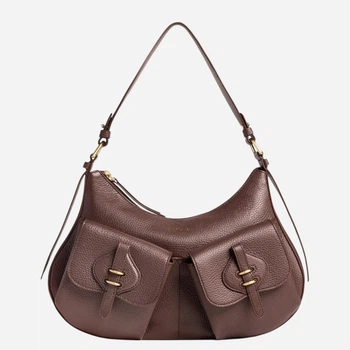 Torebka hobo damska skórzana Coccinelle E1VGK120101-R49 Brązowa (800070363567)