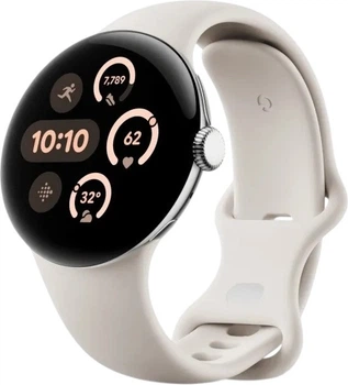 Smartwatch Google Pixel Watch 3 41mm 4G Polished Silver Aluminum Case / Porcelain Active Band (GA05282-DE)