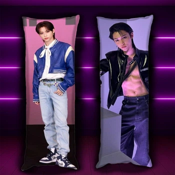 Дакимакура 150 х50 см Феликс Ли, Felix Lee Stray Kids Подушка с наволочкой двусторонняя