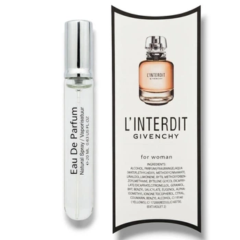 Женская парфюмированная вода No Brand аналог Givenchy LInterdit 20 мл