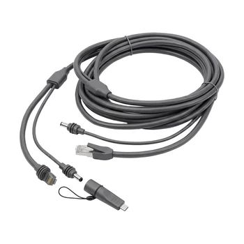 Кабель живлення та передачі даних 2 в 1 DC+Ethernet для Starlink Mini з перехідником Type-C 5м (73-01018)