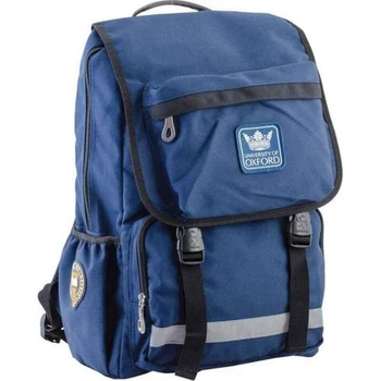 Рюкзак підлітковий YES Oxford OX 228 синій 30x45x15 см місткий шкільний ранець з відділенням для ноутбука для навчання та прогулянок